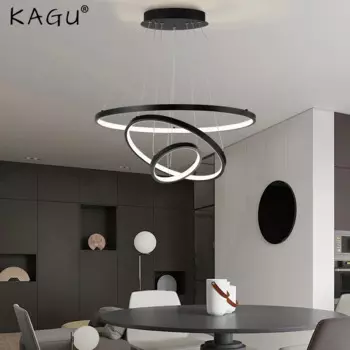 Подвесная люстра KAGU LED, круглый, алюминий+железо, теплый/холодный белый, регулируемая яркость