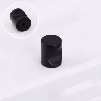 Ручки для шкафов AE BCD алюминиевые черные/серебристые круглые