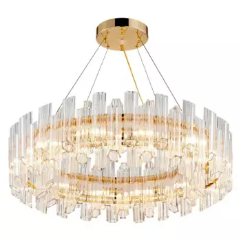 Современная роскошная хрустальная люстра, подвесной Золотой светодиодный светильник E14 AC110-240V для столовой