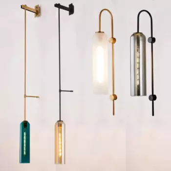 Стеклянное LED настенное бра