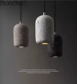 Современные подвесные светильники из цемента, промышленные подвесные светильники для кухни, столовой, столешницы, светодиодные подвесные светильники