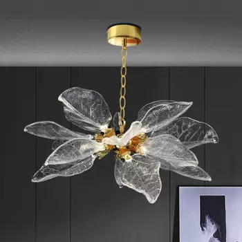 Современные подвесные светильники в форме листьев из смолы для гостиной, подвесные светильники для спальни, люстра для ресторана