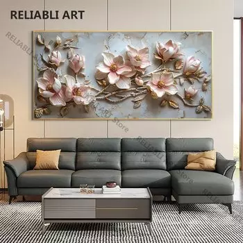 Современный 2D плоский серый плакат с цветущими белыми цветами сзади, настенный художественный постер, домашний декор, печать на холсте, фотографии без рамки