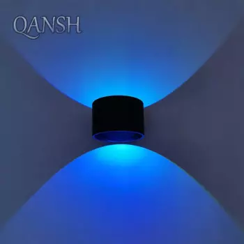 Современный арт-деко Алюминий настенный прикроватный бра светильник A85/265V черный, белый цвет светодиодный настенный светильник с дистанционным управлением RGB АПП Luminair