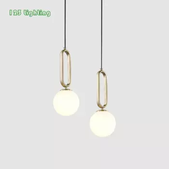 Современный подвесной светильник из белого стекла, регулируемый шнур, освещение для ресторана, спальни, гостиной, подвесной светильник E27, 90-260 В, Золотой светильник