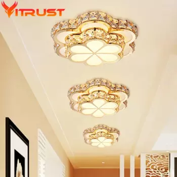 Современный потолочный светильник с утопленным креплением, светодиодный потолочный светильник, роскошная Светодиодная потолочная люстра, лампы de techo, хрустальный светильник