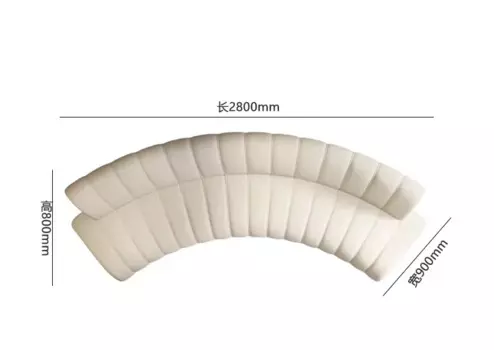 Современный роскошный большой изогнутый кожаный диван