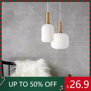 Современный стеклянный подвесной светильник, лампа для магазина, ресторана, кухни, столовой, декоративсветильник освещение белого цвета, Прямая поставка