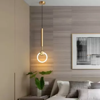 Подвесной светодиодный светильник латунный 12Вт