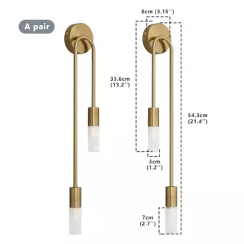 Современный Светодиодный Настенный Светильник В Скандинавском Стиле, Золото, Длинная Полоса, Освещение Для Гостиной, Спальни