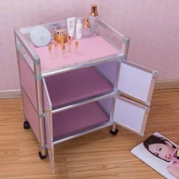 Spa Furniture Barber Trolley Stainless Aesthetic Salon Stations Wave Auxiliary Drawers тележка парикмахерская Rotating Makeup