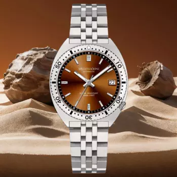 Specht & Shne новые мужские часы 38 мм, модные автоматические часы для мужчин, коричневый цвет, NH35, механические наручные часы, водонепроницаемые 100 м