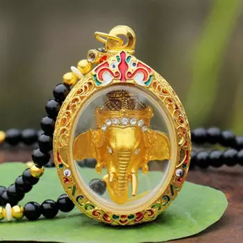 Специальное предложение 2023, тайский храм, слон, Бог богатства, ГАНСКИЙ Будда, амулет, кулон, буддизм, принесите удачу, привлечение