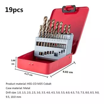 Спиральные сверла Conboom M35 HSS-Co 32 шт.