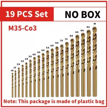 Спиральные сверла из нержавеющей стали NoEnName_Null, набор, 13 шт.