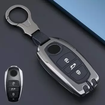 Сплавный чехол для автомобильного ключа, брелок-держатель, брелок для VW Volkswagen Touareg 2017 2018 2019 2020 2021, защитные аксессуары