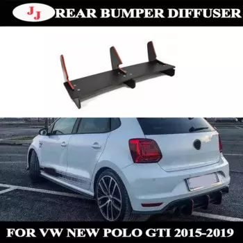 Спойлер диффузора заднего бампера для Volkswagen VW Polo MK5 GTI 2015-2019 разделитель флага автомобиля на две и четыре двери