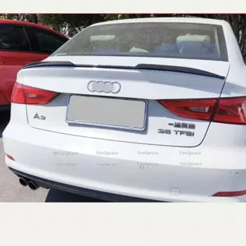 Спойлер для Audi A3 S3 2014-2019 АБС-материал глянцевый черный и углеродное волокно внешний вид спойлер для багажника автомобильные аксессуары