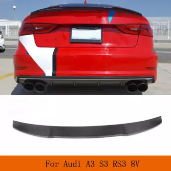 Спойлер для багажника Audi A3 8V S3 Седан 4 двери задний багажник губа крыла багажника 2013-2019 Frp автомобильный спойлер из углеродного волокна