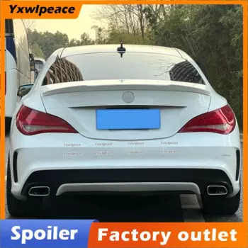 Спойлер для Benz CLA CLA45 W117 C117 CLA 200 250 260 AMG 2013-2017 FD Стиль Настоящее углеродное волокно/FRP черный задний спойлер для багажника