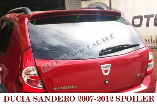 Спойлер для Dacia Sandero 2007-2012, автомобильный аксессуар, универсальные спойлеры, автомобильная антенна для стайлинга автомобиля, рассеиватели, разветвитель, черный