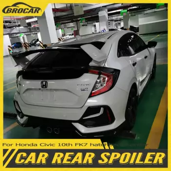 Спойлер для хэтчбека Honda Civic 10, FK7, тип R, внешний задний спойлер из АБС-пластика и углеволокна для модификации багажника