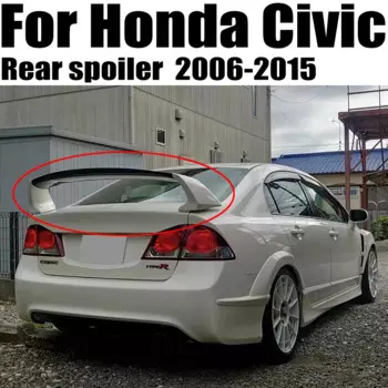 Спойлер для Honda Civic 2006-2015, спойлер FD2, высококачественный спойлер из АБС-пластика для заднего крыла автомобиля, Праймер, цветной задний спойлер для Honda Civic