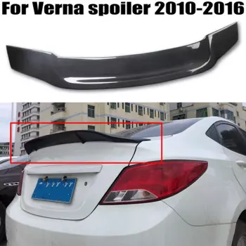 Спойлер для Hyundai Verna 2010 2011 2012 2013 2014 2016, высококачественный спойлер из углеродного волокна, задний спойлер для багажника, крылья, Воздушная фольга