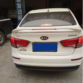 Спойлер для Kia RIO K2 2012-2015 RIO K2 Спойлер с подсветкой АБС-материал Заднее крыло автомобиля Праймер Цвет Задний спойлер