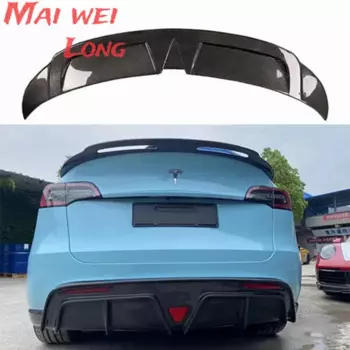 Спойлер для крыла автомобиля Tesla model 3, 2017-2022, из углеродного волокна