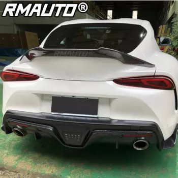 Спойлер для Toyota, задний спойлер A90 A91 2019-2022 из натурального углеродного волокна для багажника, комплект аксессуаров для кузова автомобиля