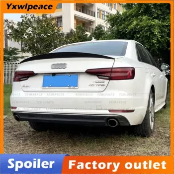 Спойлер для заднего багажника из углеродного волокна HK Style, автомобильные аксессуары для Audi A4 B9 4 Door 2017 2018 2019 2020 2021 2022 2023