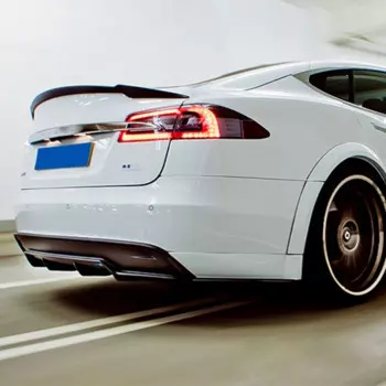 Спойлер для заднего крыла Tesla Model S 2015-2017, наклейка для багажника из углеродного волокна 3M