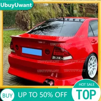 Спойлер из настоящего углеродного волокна для Lexus IS 200, задние крылья Ducktail, глянцевые, черные, IS200 1998 1999 2000 2001 2002, аксессуары для багажника