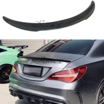 Спойлер из углеродного волокна для Mercedes CLA W117 AMG, стиль FD, класс CLA, задний спойлер из углеродного волокна с красной линией, заднее крыло багажника, 2013 и выше