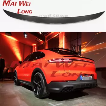 Спойлер из углеродного волокна для Porsche Cayenne Coupe 2020 2021 2022, высококачественные спойлеры на крышу с крыльями