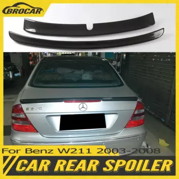 Спойлер на крышу для Mercedes Benz E-Class W211 2002 -2009 E200 E260 E280 E35, задний спойлер из настоящего углеродного волокна, спойлер для багажника
