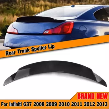 Спойлер заднего багажника, крыла для Infiniti G37 V36 2 Door Coupe 2008-2013 глянцевый черный/углеродное волокно