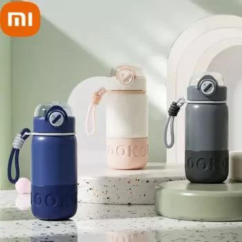 Спортивная Изолированная чашка Xiaomi, модная чашка с контрастным замком, соломенная чашка для улицы, бега, скалолазания, чашка для питья из нержавеющей стали 304
