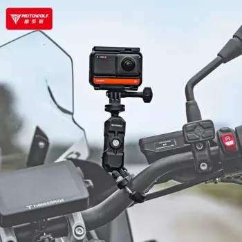 Спортивная камера MOTOWOLF для прямой трансляции, гиростабилизатор для мотоцикла, держатель рекордера, неподвижная рамка, модифицированные аксессуары
