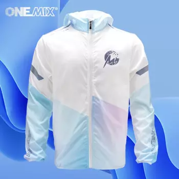 Спортивная куртка Onemix, мужские толстовки, ветрозащитная куртка на молнии, быстросохнущая Толстовка для спортзала, куртка для йоги, одежда для тренировок, фитнеса, бега