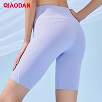 Спортивные Леггинсы QIAODAN для женщин, Новинка лета 2023, дышащие тонкие дышащие удобные повседневные однотонные женские шорты XKS22232307R