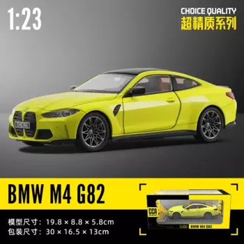 Спортивный автомобиль 1:23 BMW M4 G82, модель автомобиля из литого металлического сплава, модель автомобиля со звуковым оформлением, коллекционная детская игрушка, подарки