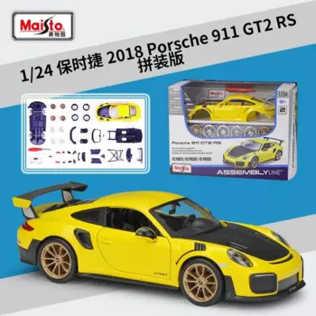 Спортивный автомобиль Maisto 1:24 2018 Porsche 911 GT2 RS, модель автомобиля из сплава в сборе, коллекционная Подарочная игрушка