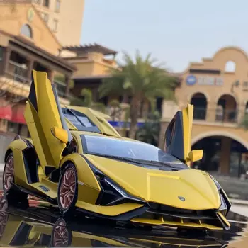 Спортивный автомобиль SINA 1:18 большого размера, модель автомобиля из сплава, Литые и игрушечные автомобили, имитация металлического автомобиля, модель со звуком и светильник, детская игрушка в подарок