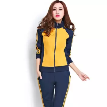 Спортивный костюм женский модный на весну и осень, новинка, свободный крой, комплект из двух предметов, женская одежда, Женский костюм с брюками