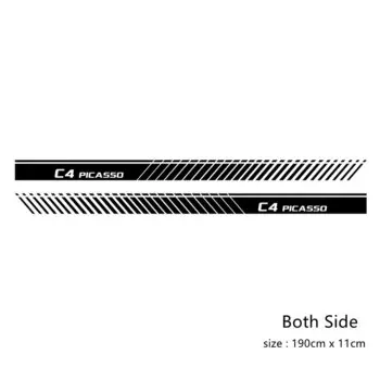 Спортивный Стайлинг Автомобильный капот наклейка на крышку двигателя самодельные виниловые наклейки для Citroen C4 PICASSO Grand Racing Car дверь боковая юбка полосы