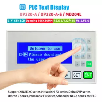 Справочная модель MD204L, текстовый дисплей PLC 3,7 дюйма, ЖК-дисплей поддерживает Xinjie V6.5, поддержка 232 485 422 портов связи