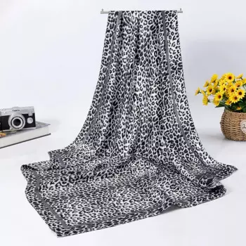 Женский шелковый шарф yoohxin леопардовый принт 90 см