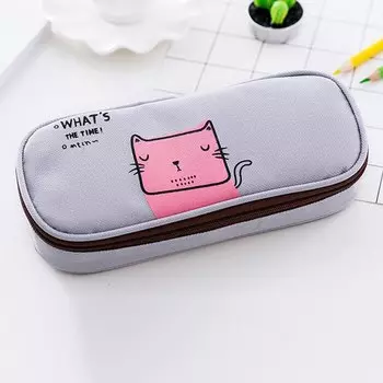 SQUMIDER Canvas Pencil Case Мультяшные животные